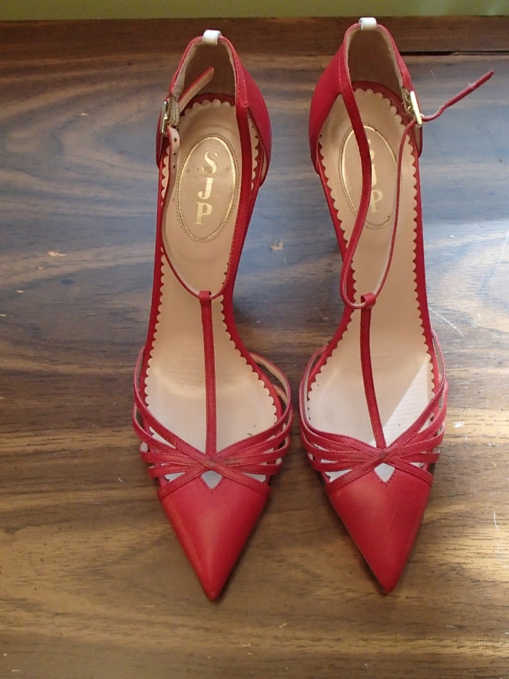 Red D'Orsay Heels size 40